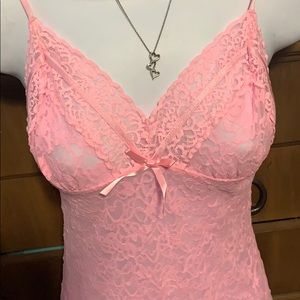 Pink Victoria’s Secret large lace babydoll